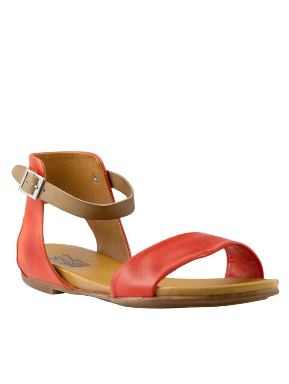 Miz Mooz Alanis Sandal Red Orange Leather Women's 8